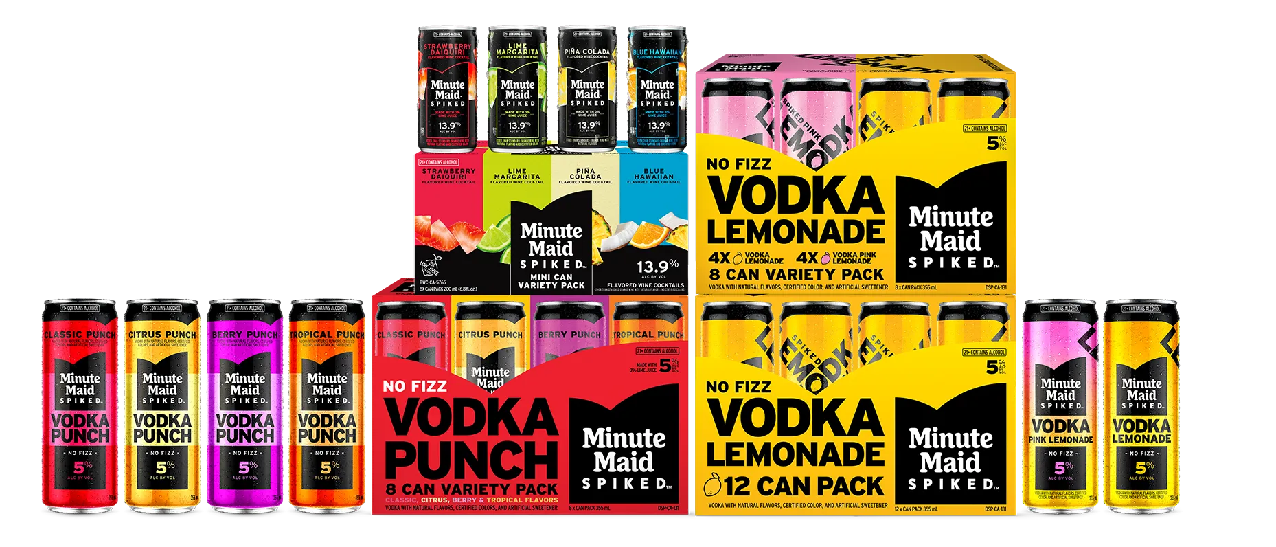 minute maid spiked flavored wine and vodka lemonade products